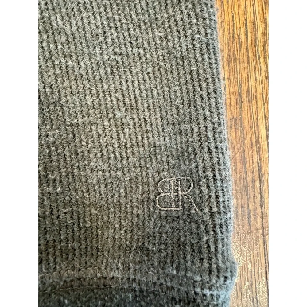 Banana Republic Mens XL Dark Olive Green Quarter Zip Sweater Mock Neck Pullover